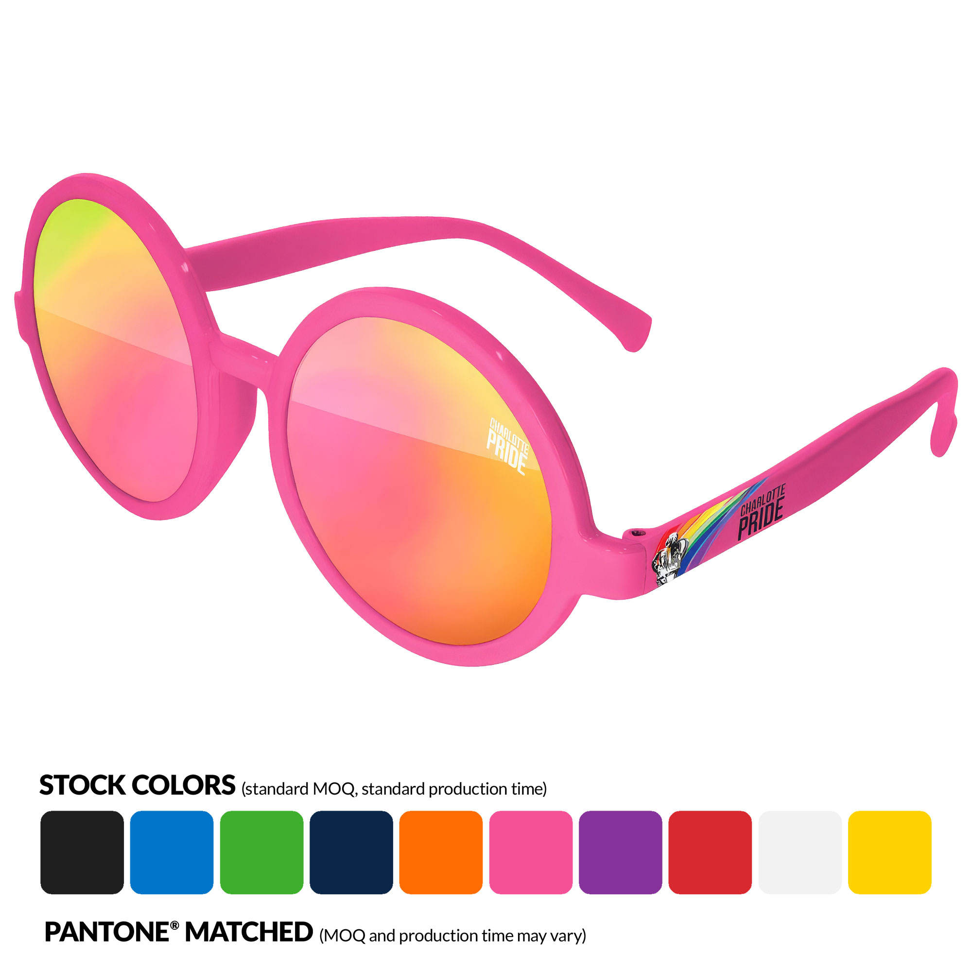 Iris Mirror Sunglasses w/ Full-Color Imprints 1