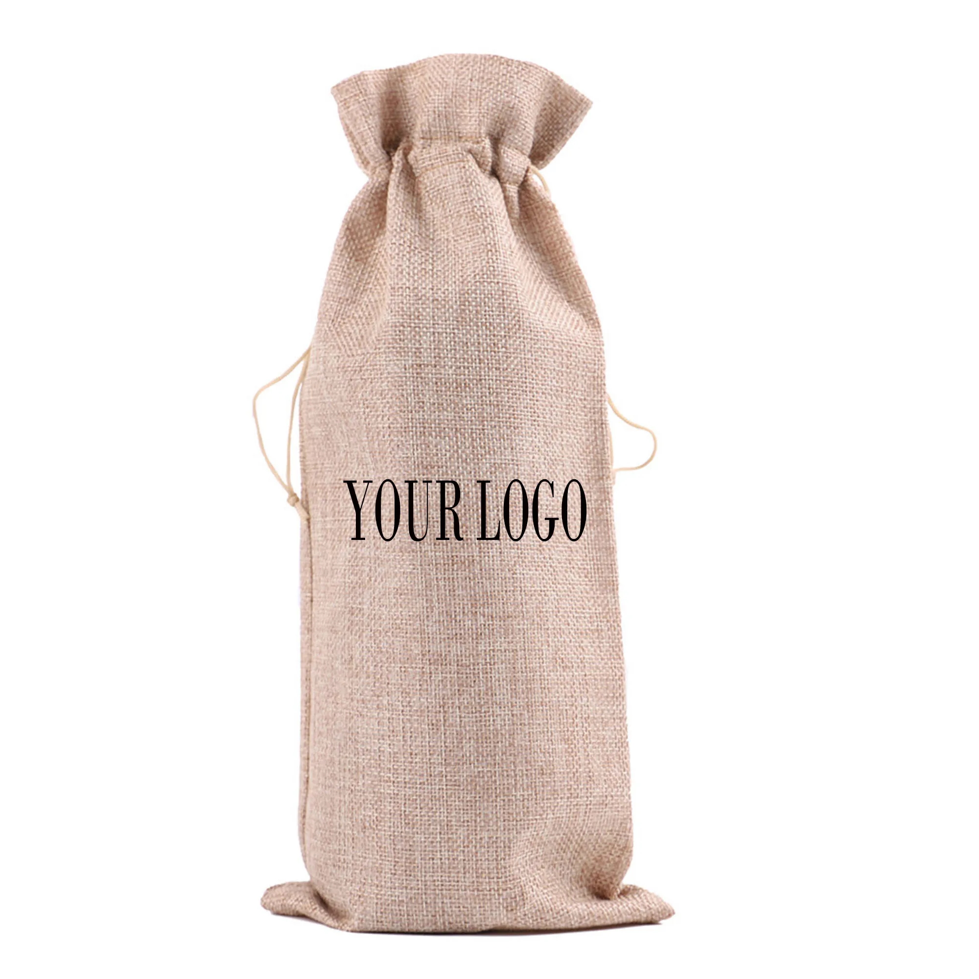Burlap Wine Bag 2