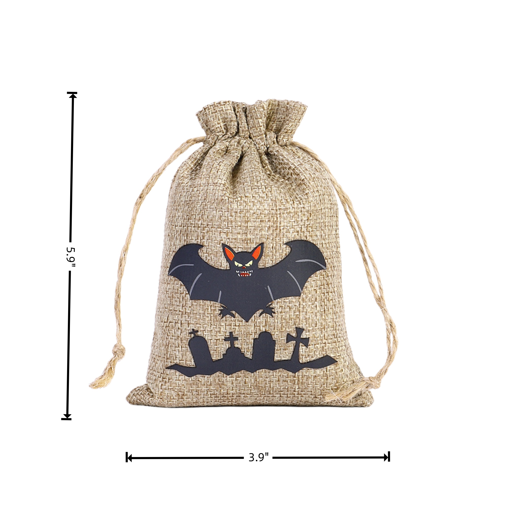 5.9 " x 3.9 " Linen Drawstring Bag 2