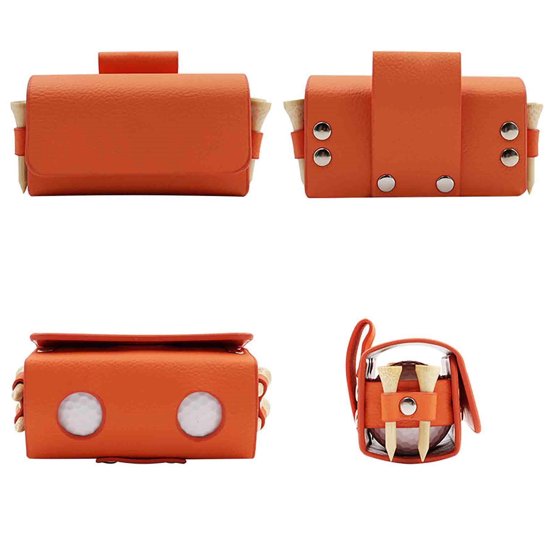 Leather Waist Belt Golf Ball Pouch Sports Accessory 1