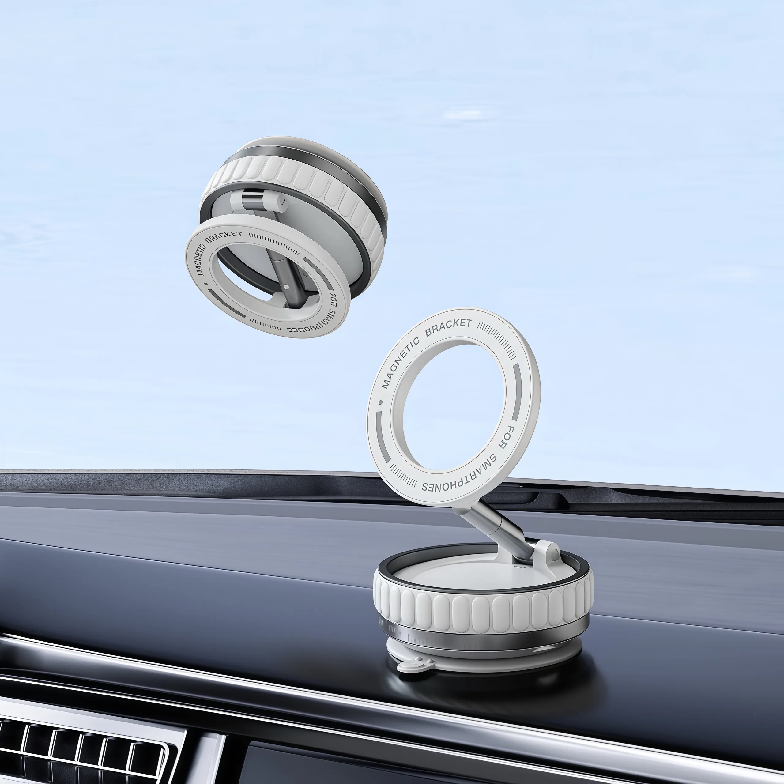 Car Phone Holder with Strong Magnet and Vacuum Base 7