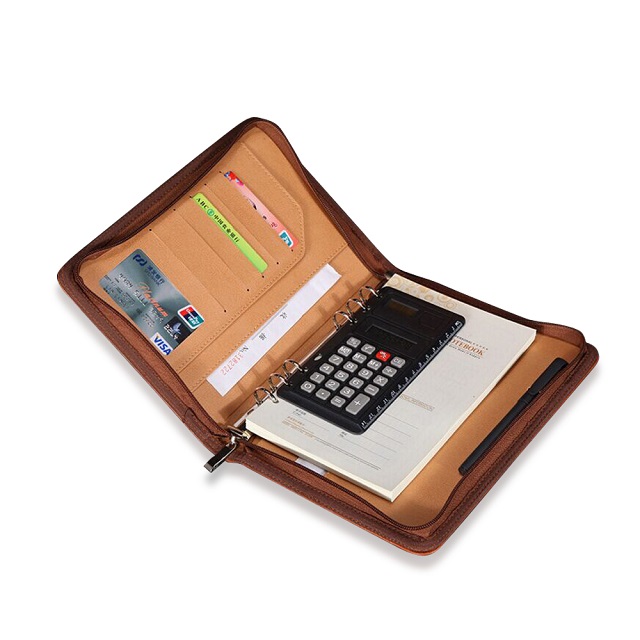 Business Folder A5 Notebook w/ Calculator & Card Holder 2
