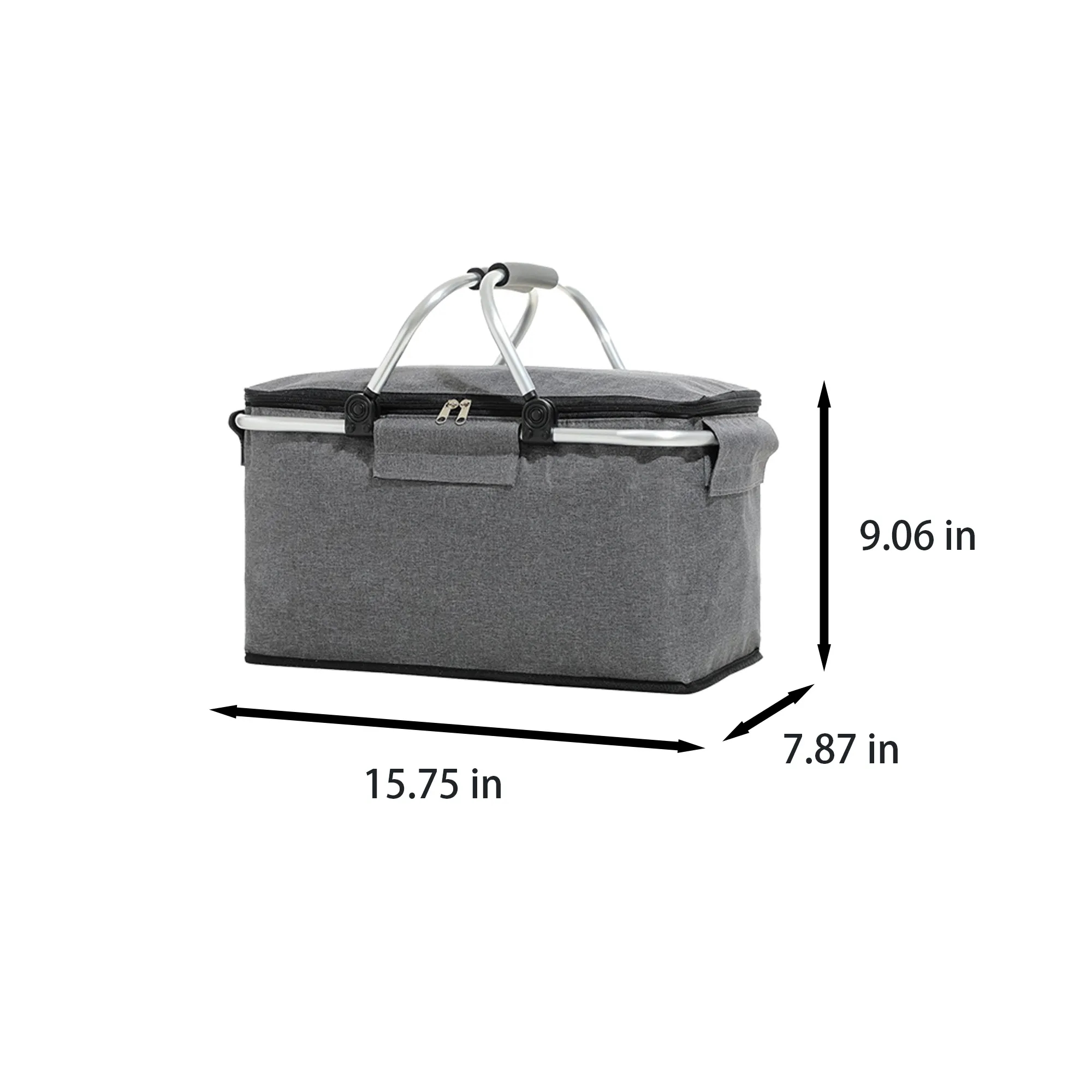 Outdoor Picnic Basket Large Capacity Foldable Insulated Bag 3