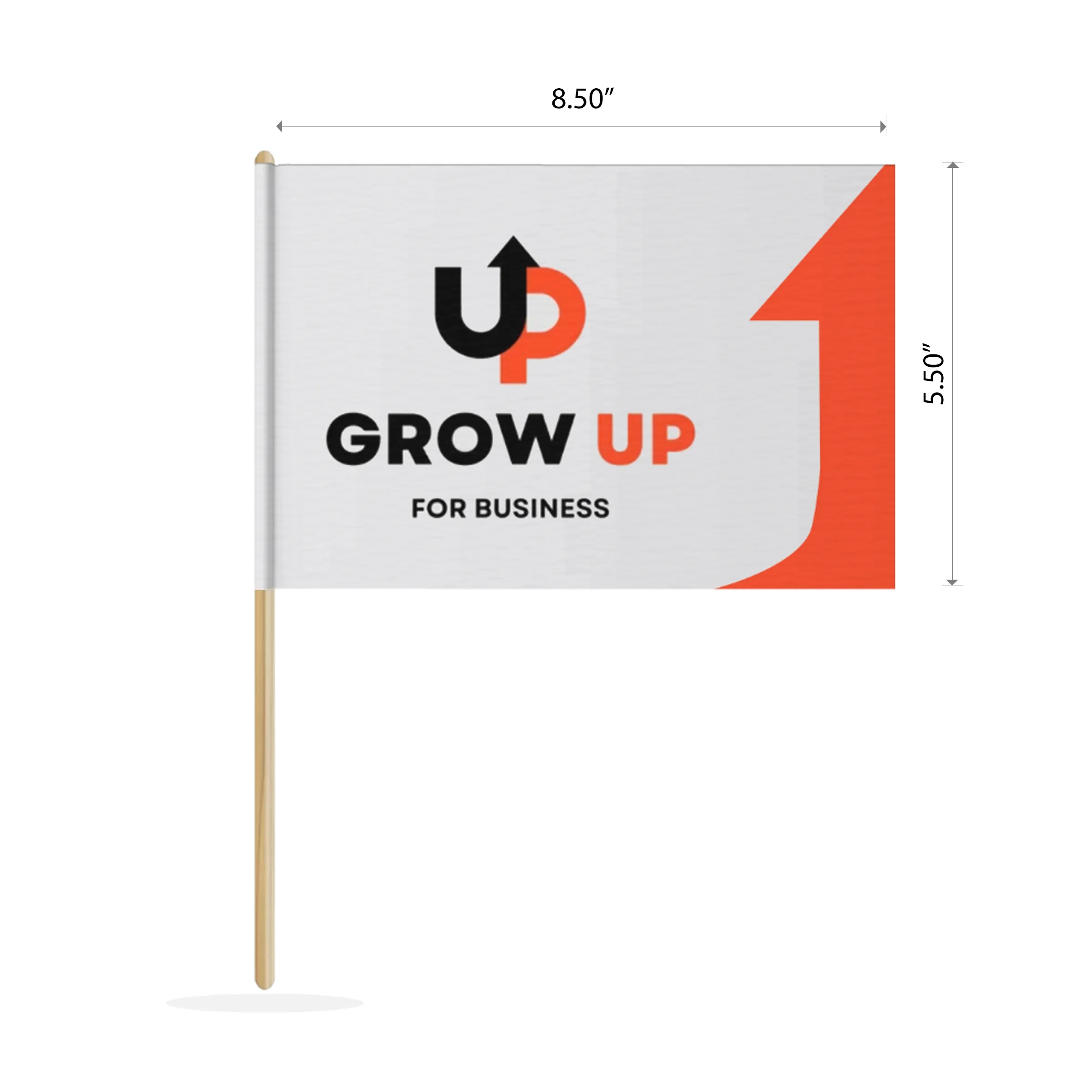 5.5"x 8.5" Custom Paper Stick Flag 5