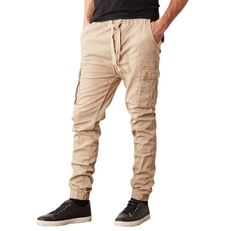 Boys' Slim Cargo Joggers - Khaki S-XL 2
