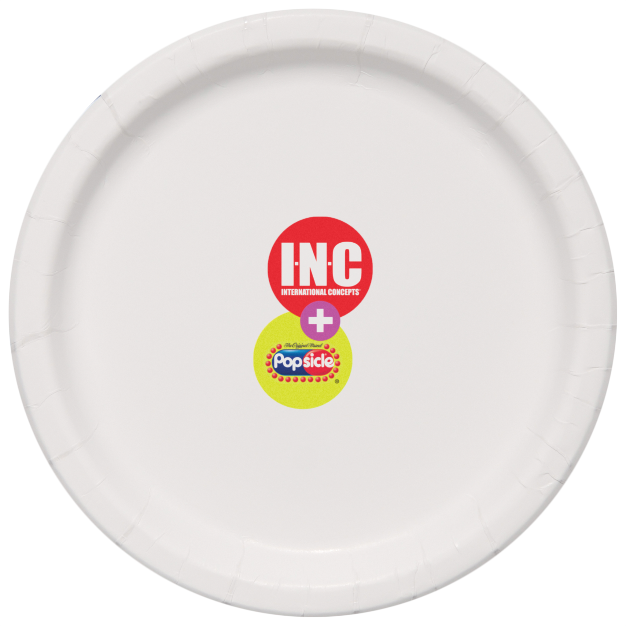 9.000" Plain Medium Weight Coated Paper Plate Round White Tradition Print 8