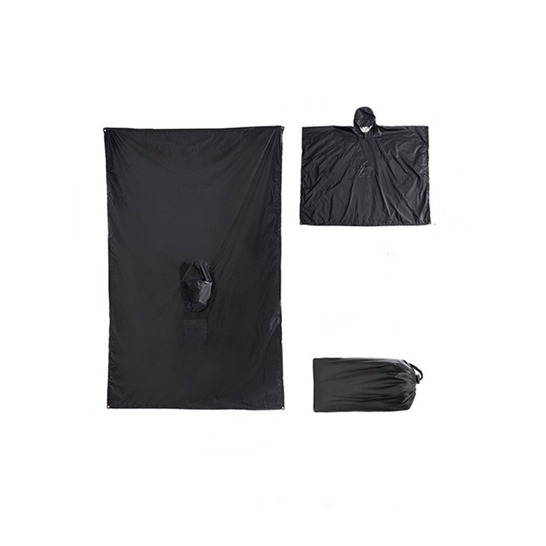 Adult Hooded Rain Poncho 2