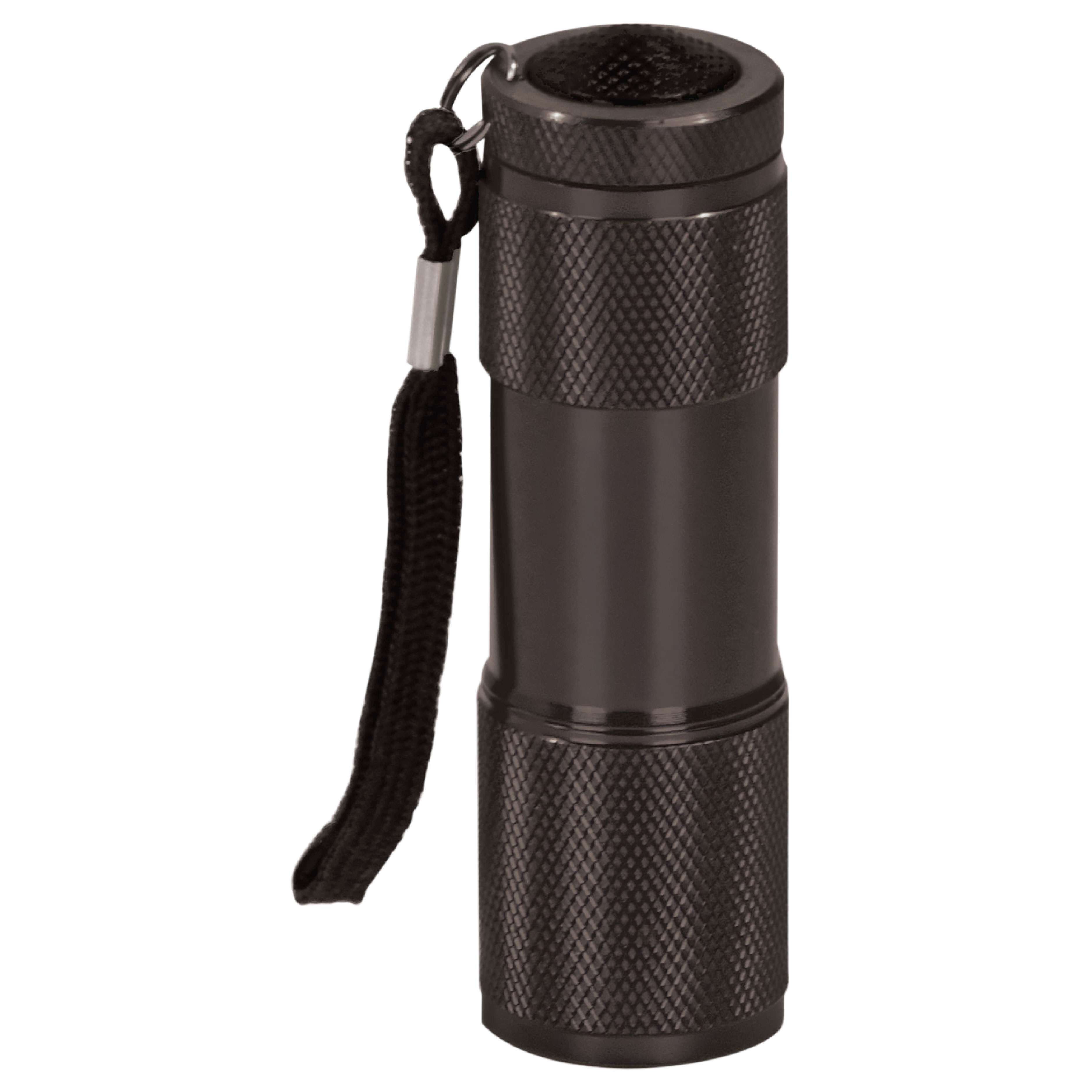 3 3/8" Black 9-LED Flashlight with Strap 3
