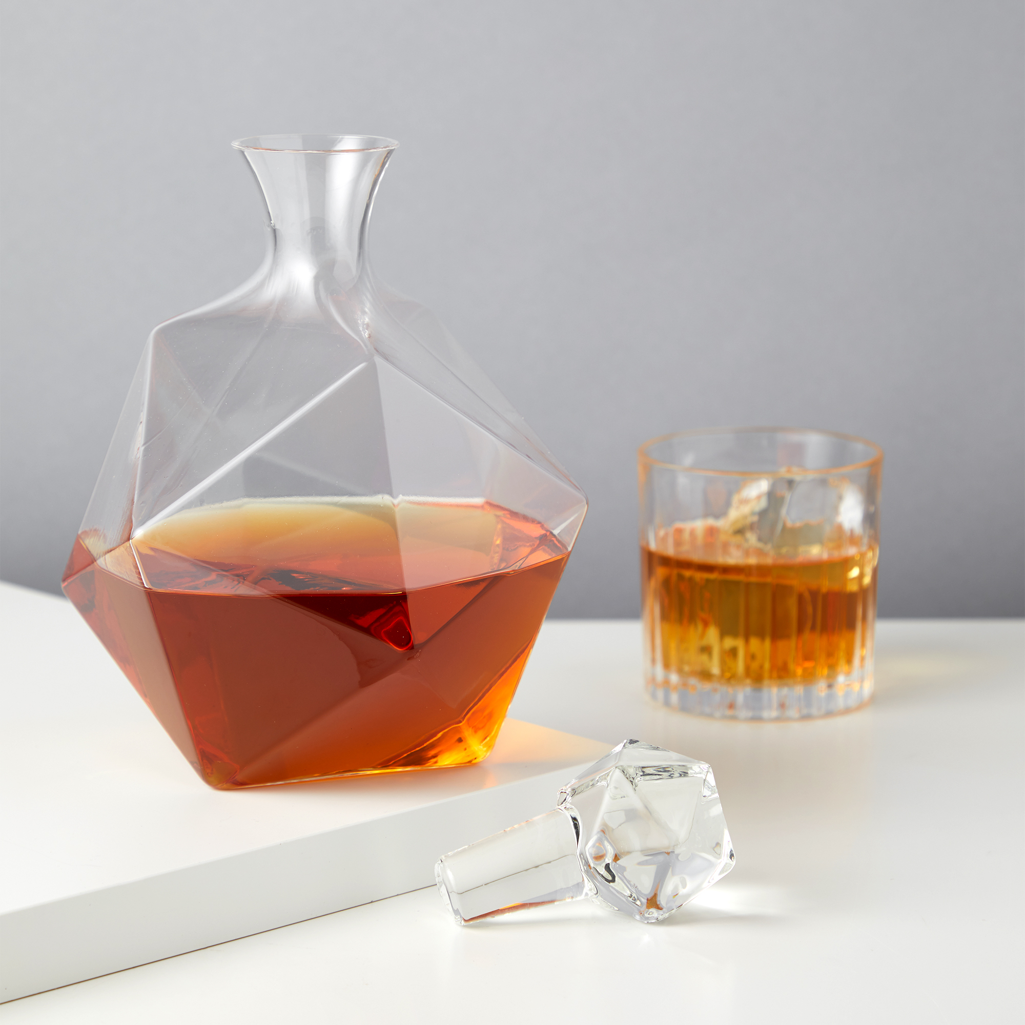 Viski® Faceted Crystal Liquor Decanter 6