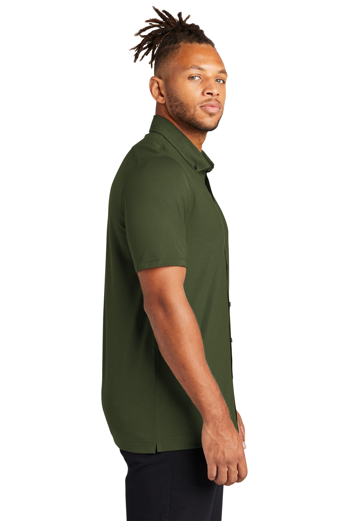 Mercer+Mettle Stretch Pique Full-Button Polo MM1006 18