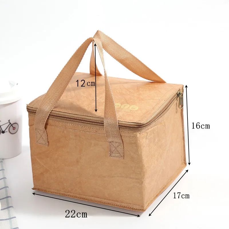 Foldable Eco-friendly Kraft Paper Lunch Bag 7