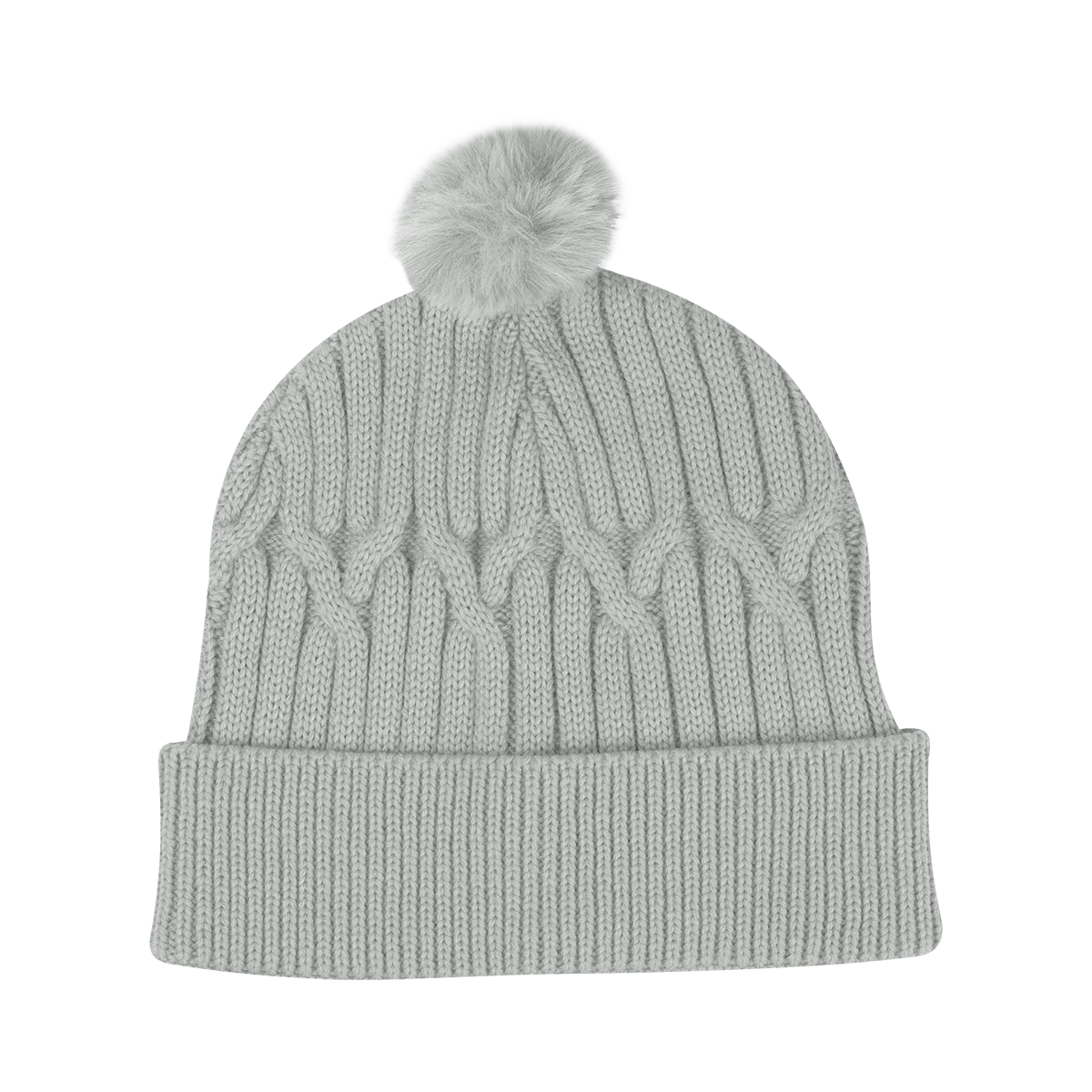 Courtney Cable Knit rPET Pom Beanie 1