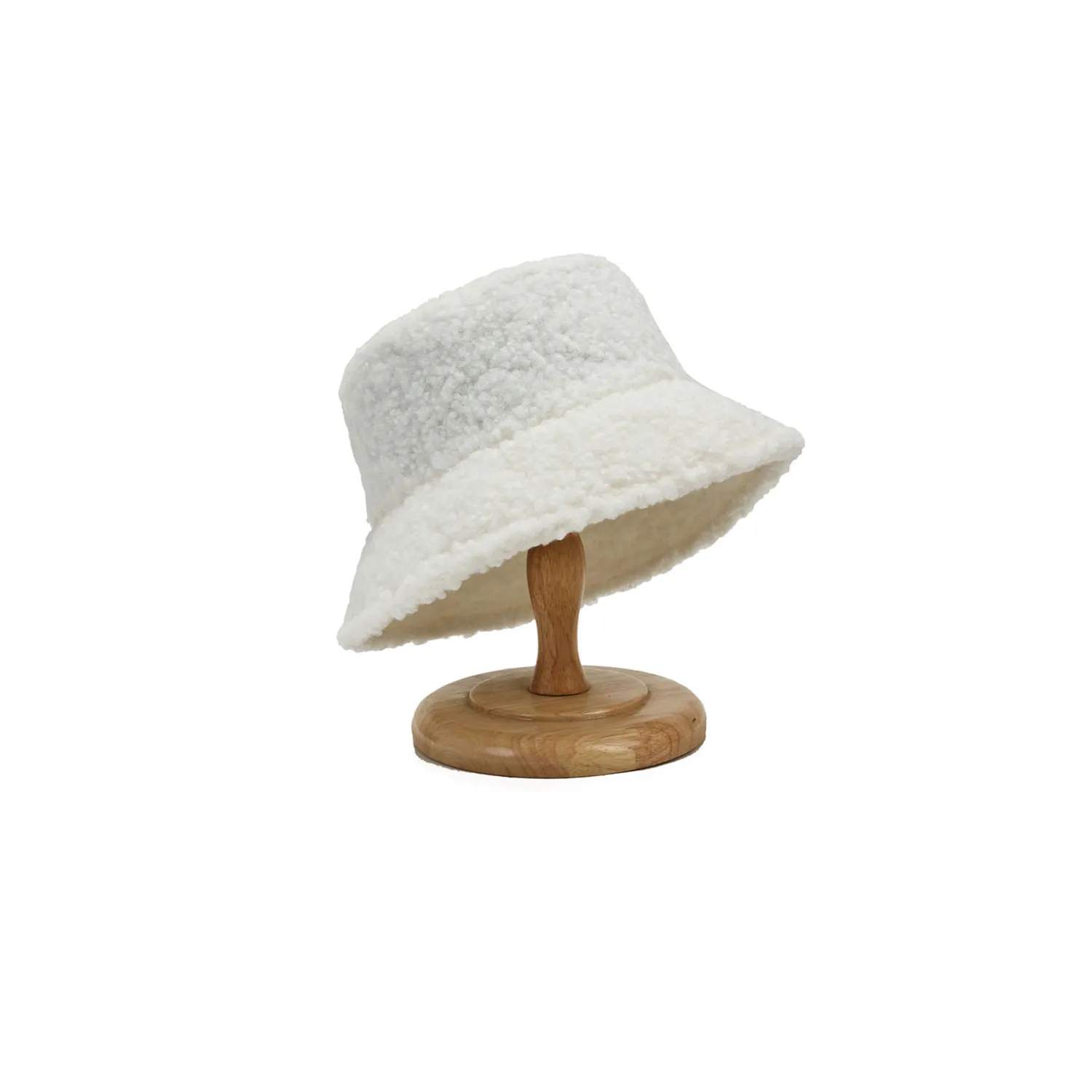 Faux Lamb Wool Bucket Hat 1