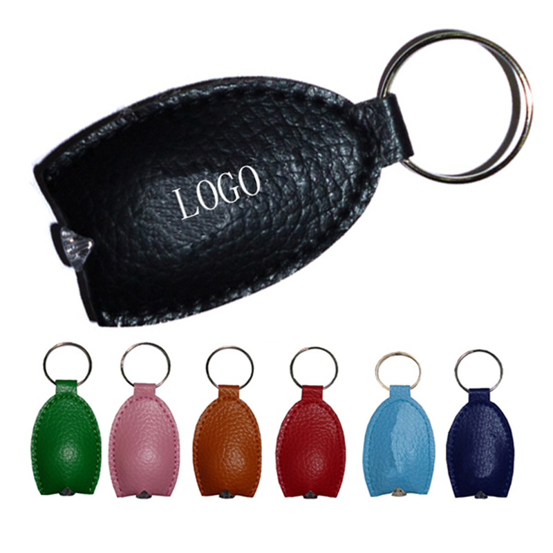 PU Leather Flashlight Keychain 2