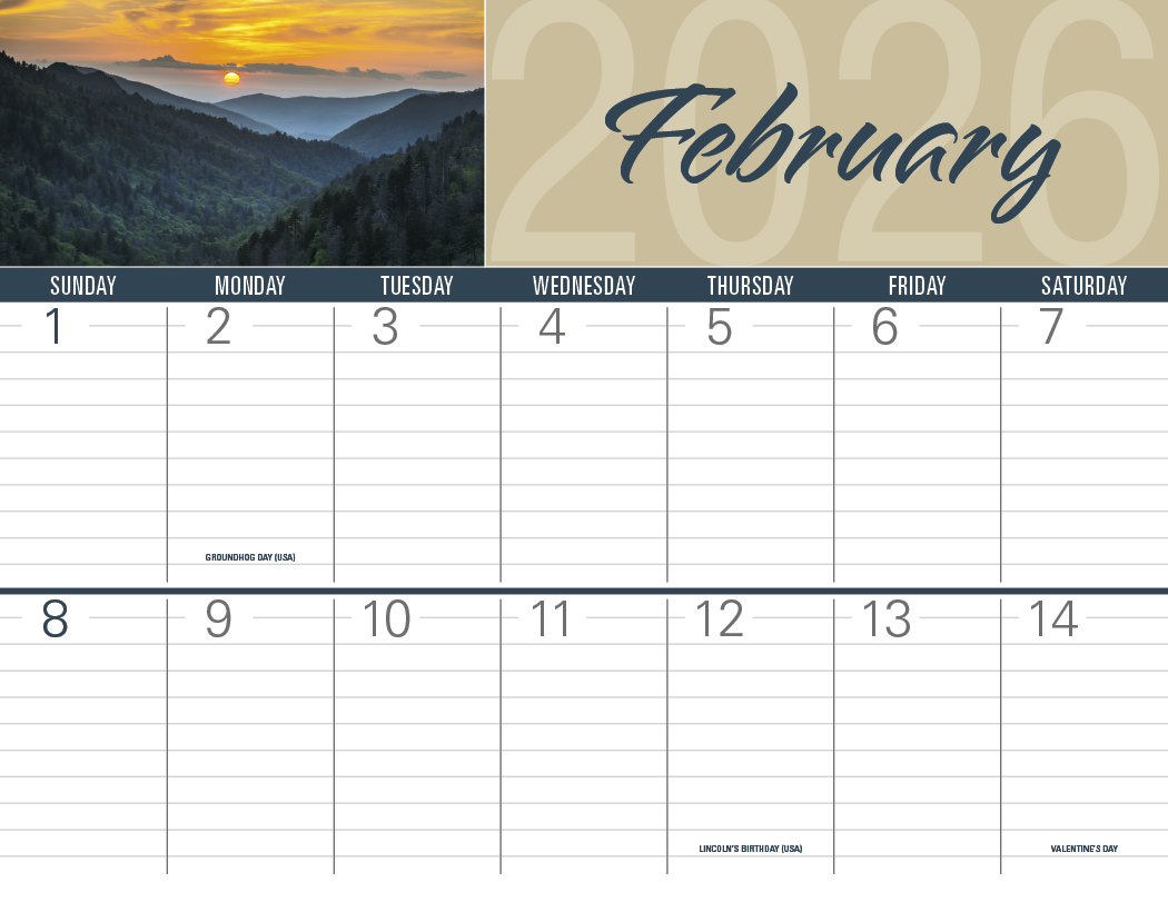 Triumph® Calendars Scenes of America Big Block Memo Calendar 36