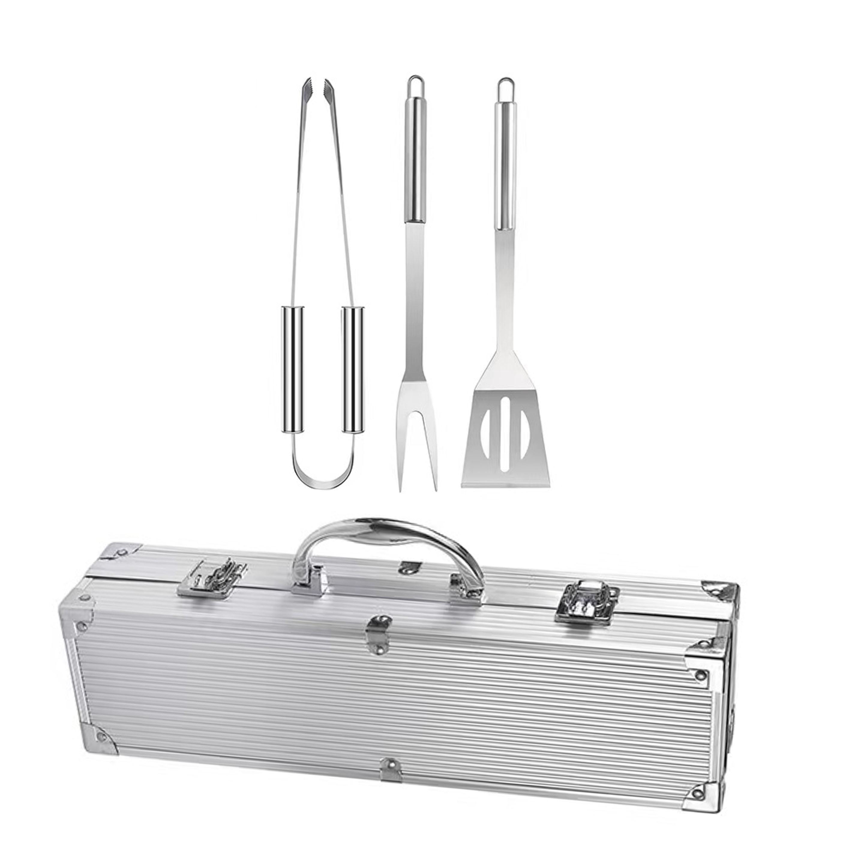 3pcs BBQ Grill Tool Set in Aluminum Case - OCEAN 4