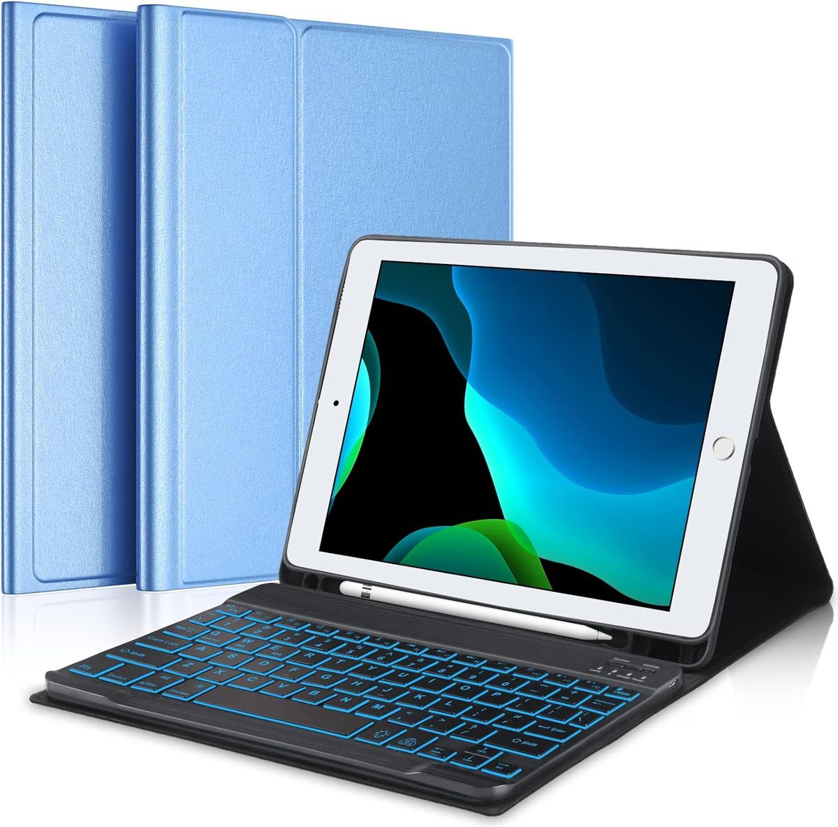 iBank ® Detachable Bluetooth Slim Wireless Keyboard and Soft Back Cover Tablet Case 1
