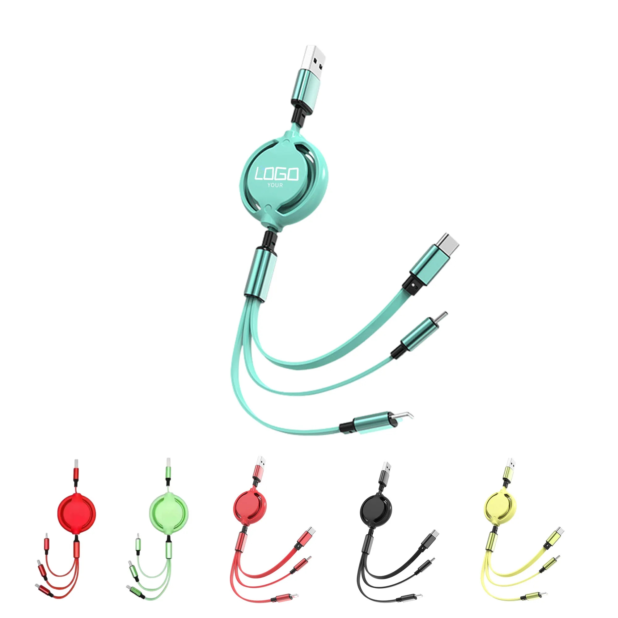 Portable USB 1 for 3 Telescopic Charging Cable 2