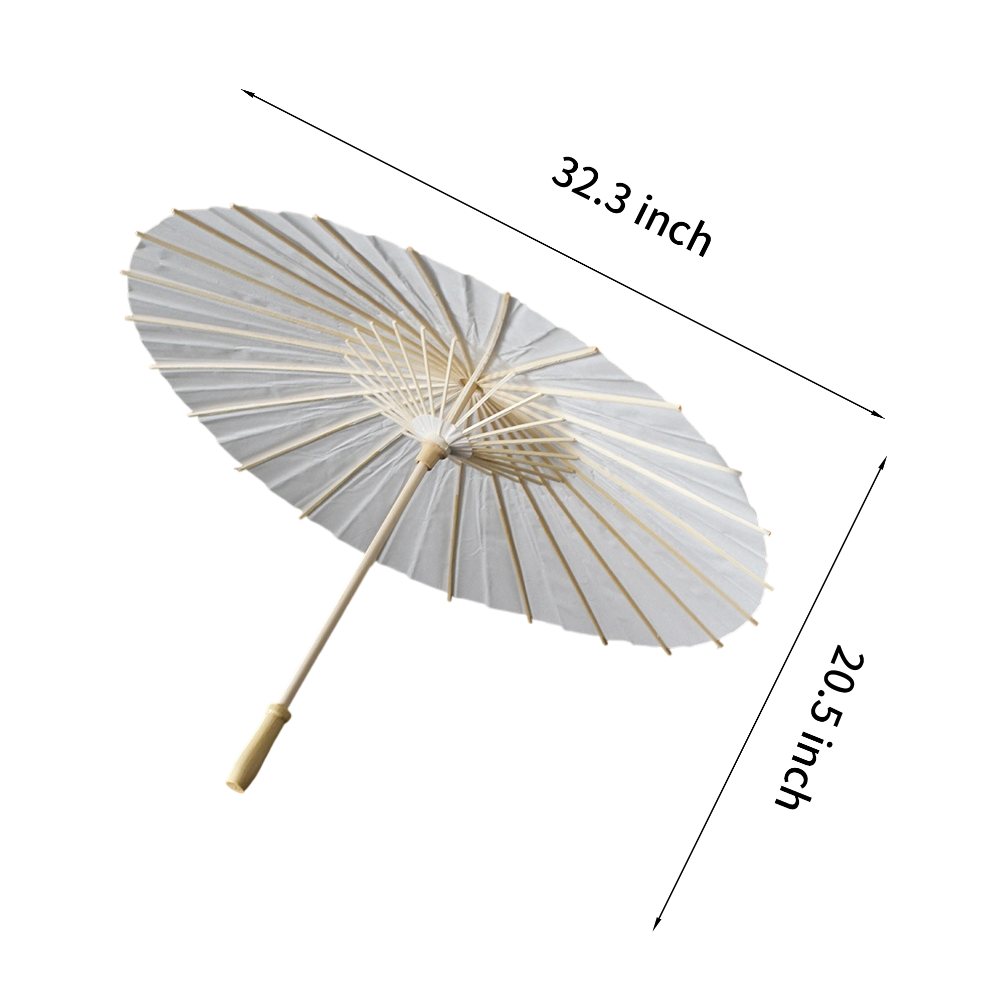 Paper Decorative Umbrella with Bamboo Handle for Custom Branding 3