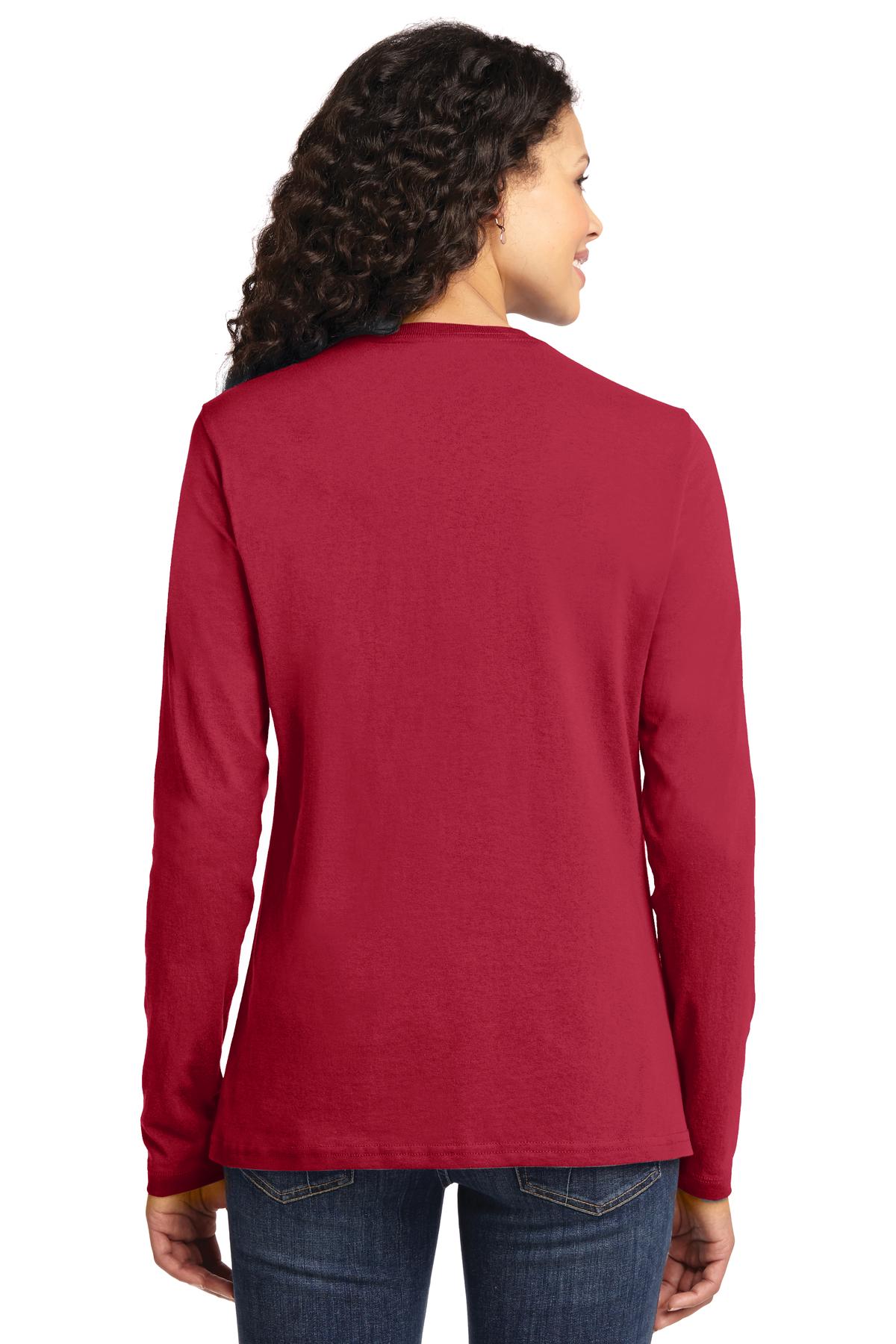Port & Co Women's Long Sleeve Core Cotton Tee. LPC54LS 75