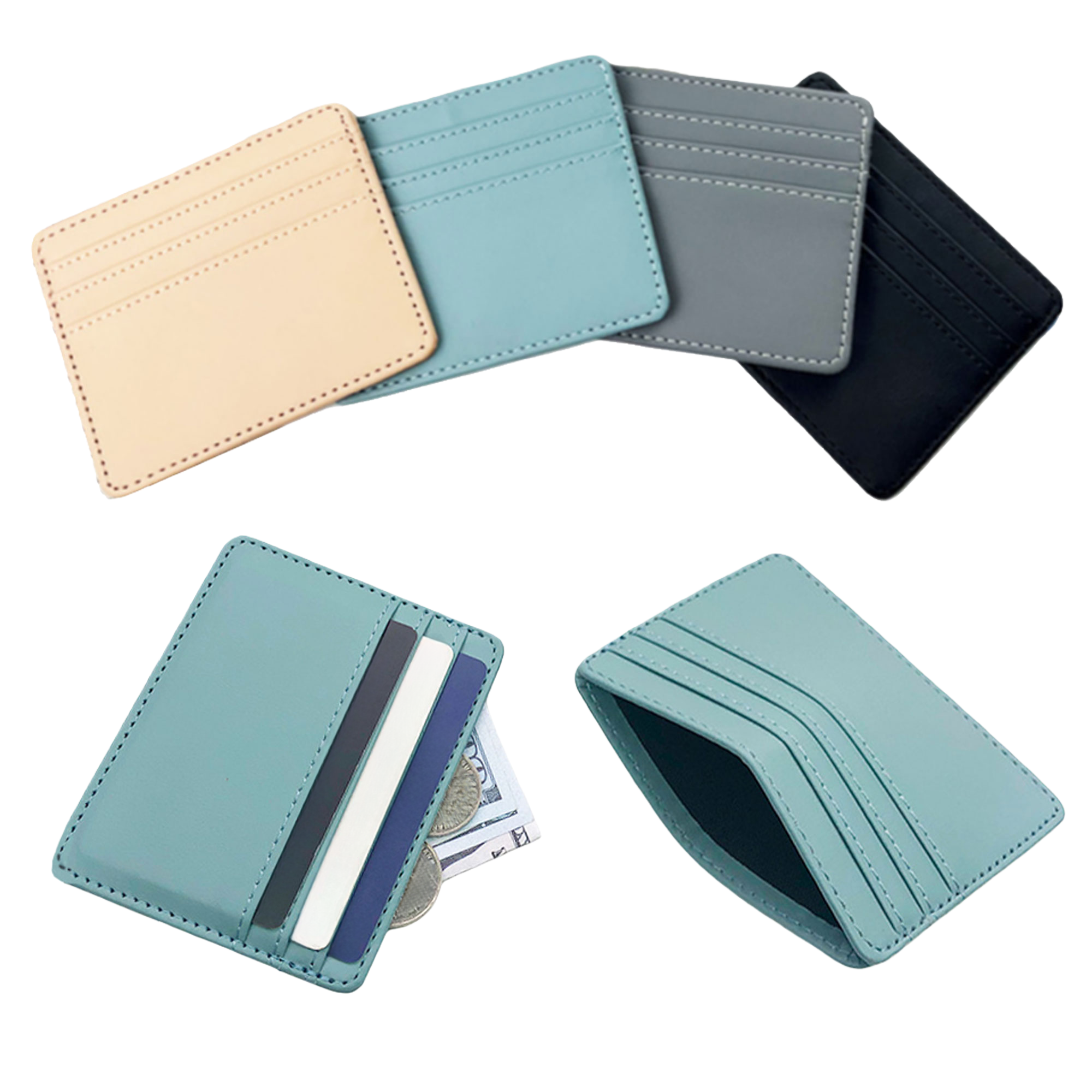 MOQ50 Minimalist Leather Card Holder Wallet 6