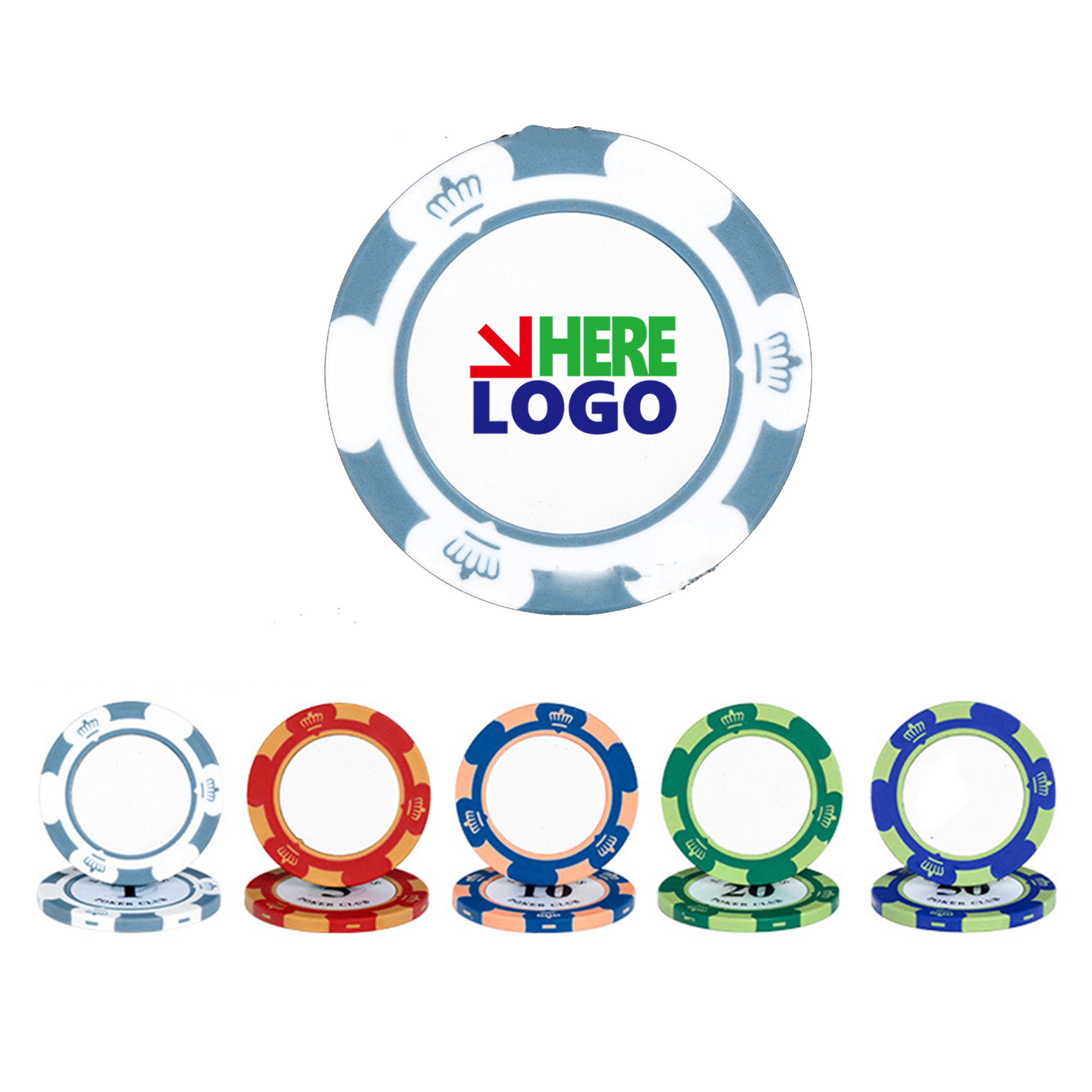 Clay Poker Chip Full Color 2