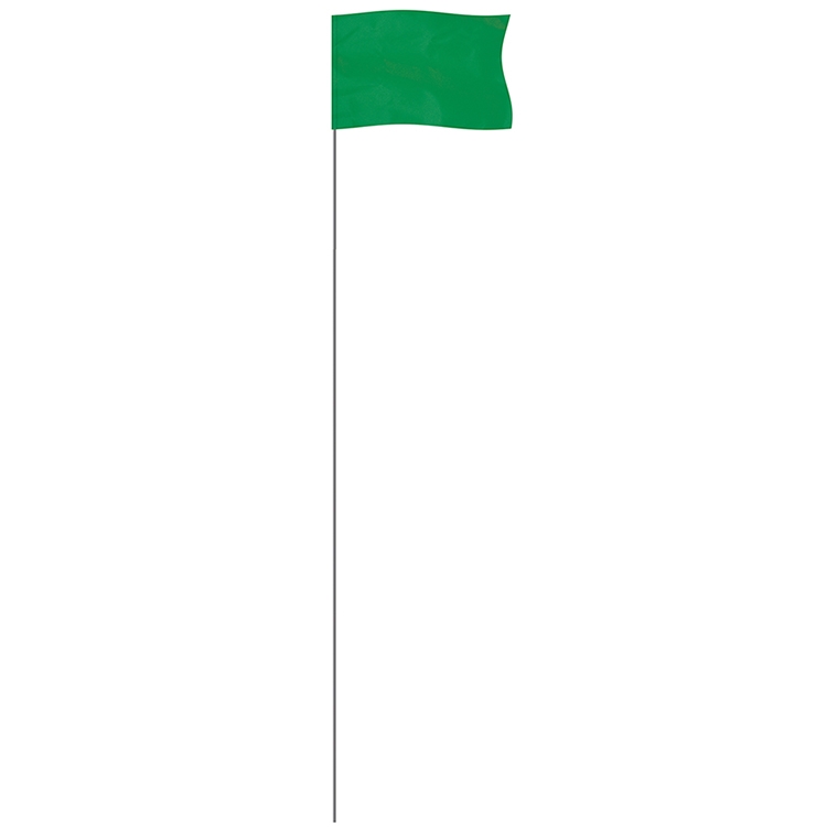 Green 5" x 8" Marker Flag on a 36" Wire 3