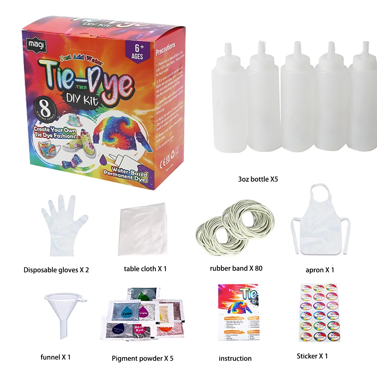 5 Colors Tie Dye Kit 3