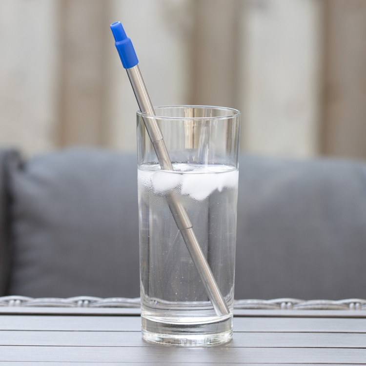 "Eco-Collapsible Straw" 8" Reusable Stainless Steel Straw 15
