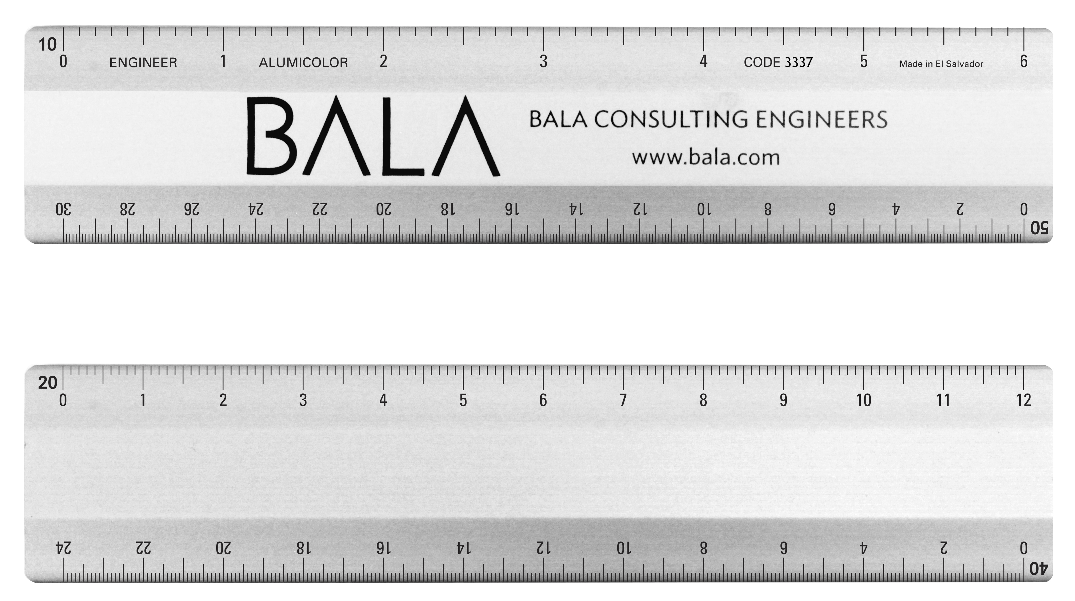 6" 4-Bevel Civil Engineer Scale v2, custom ruler with logo imprint 4