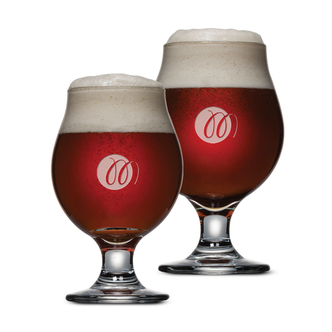 Belgian Beer Glass - 13oz/16oz - Deep Etch