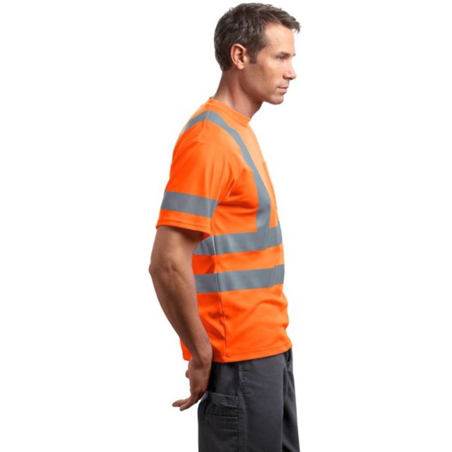 rPET Class 3 Reflective Safety T-Shirt W/ Pocket 8
