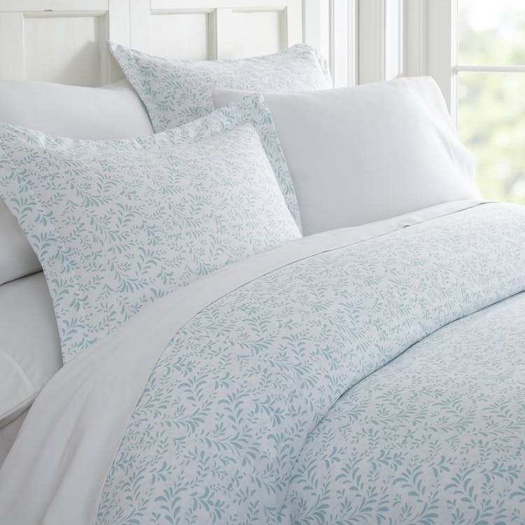 Duvet Cover Sets - Light Blue Queen 3 Piece 1