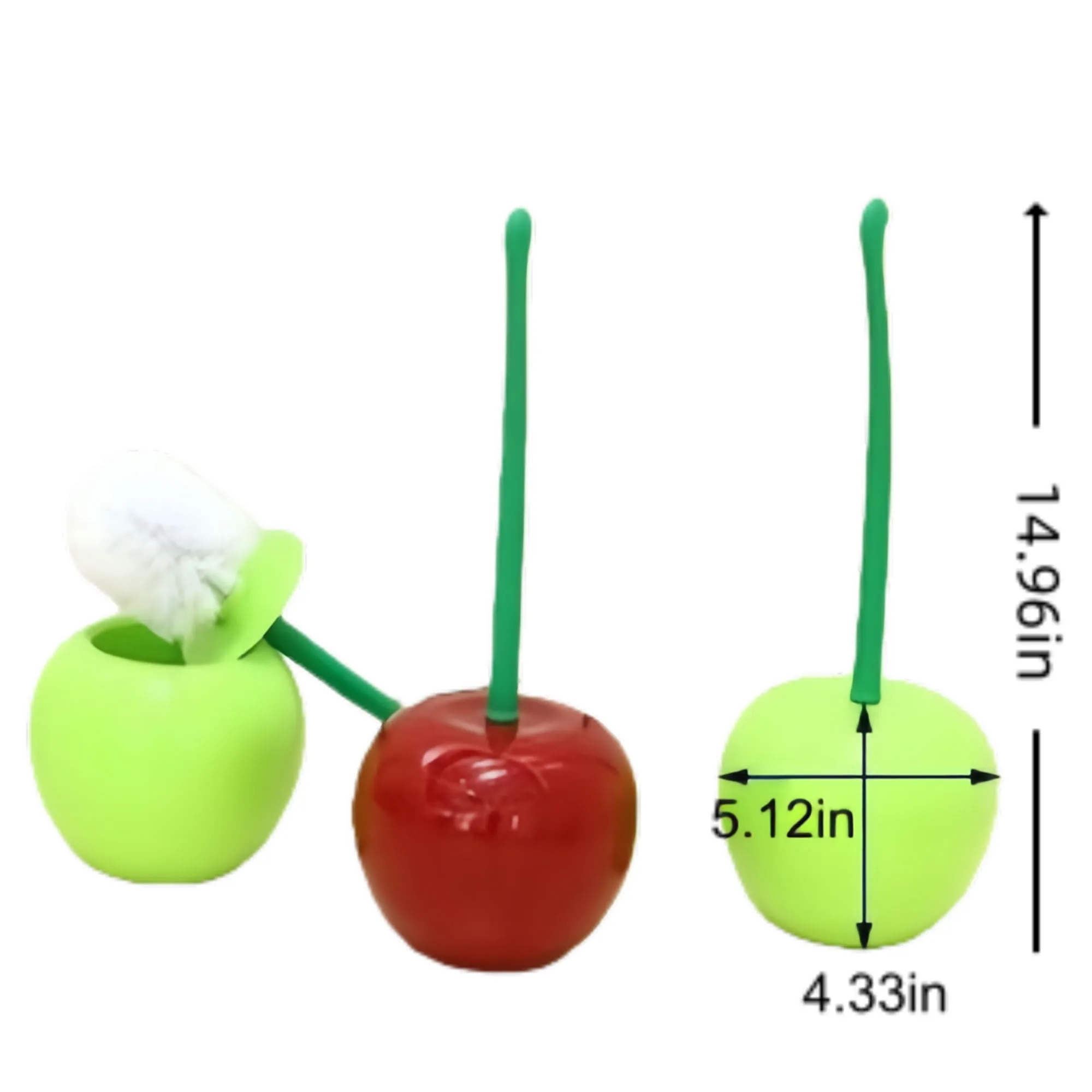 Creative Cherry Shaped Toilet Brush Set With Long Handle 2