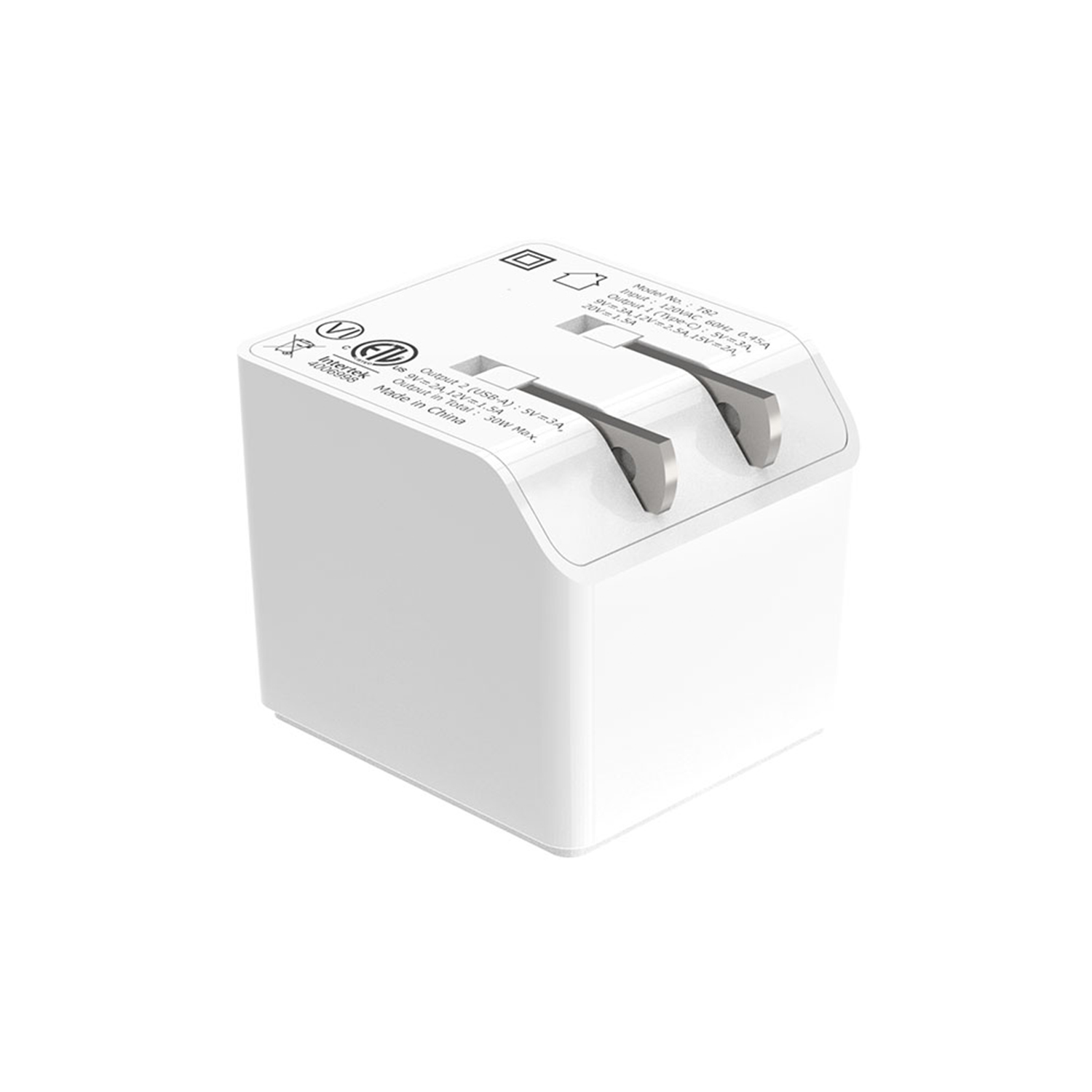 Dual Port Foldable Plug Quick Charger - PD 30W + QC3.0 6