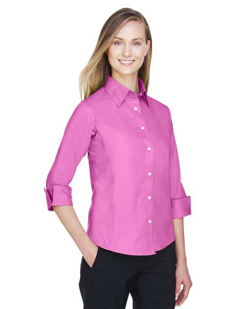 Women's Perfect Fit™ Three-Quarter Sleeve Stretch Poplin Dress Shirt - DP625W 42
