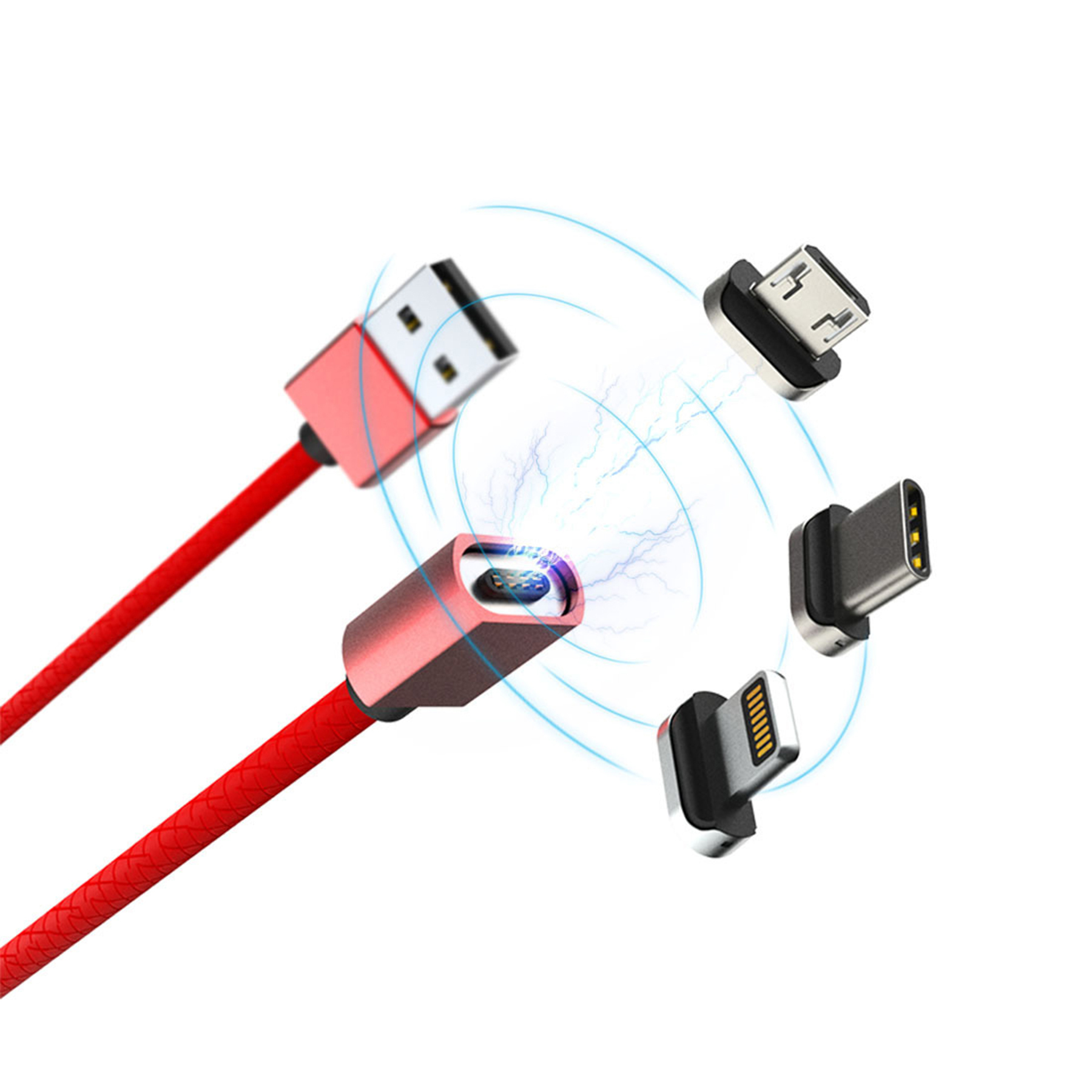 Magnetic 3 In 1 Usb Type C And Android Data Charging Cable 4