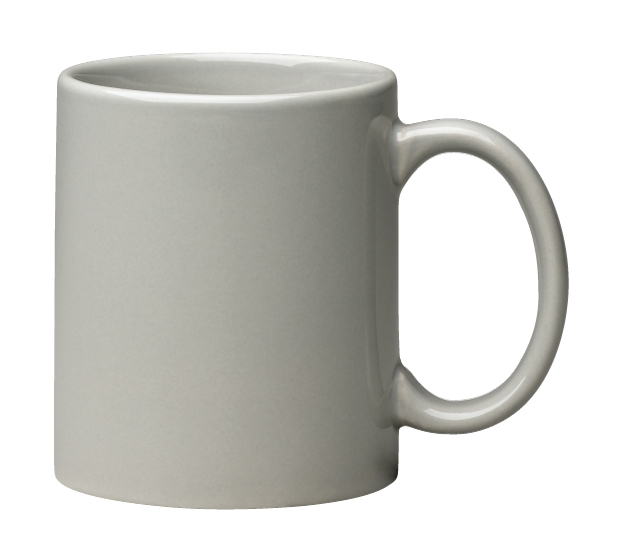 11 oz Light Gray C Handle Mug