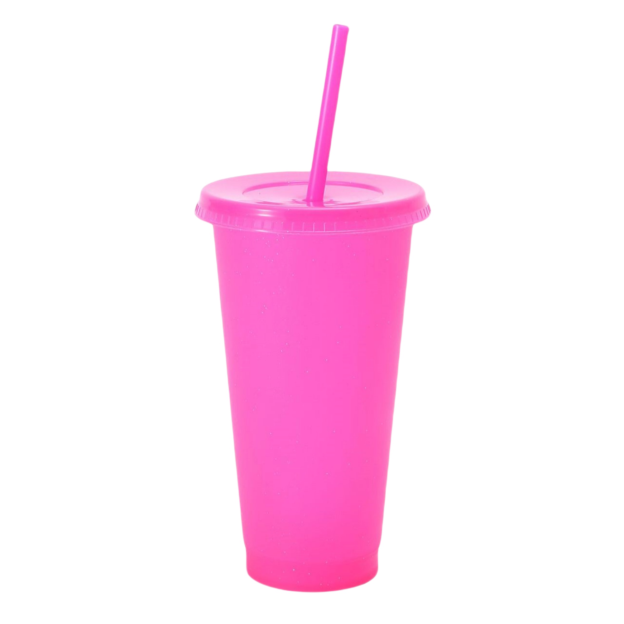 Double Wall Cute Glitter Straw Cup 2