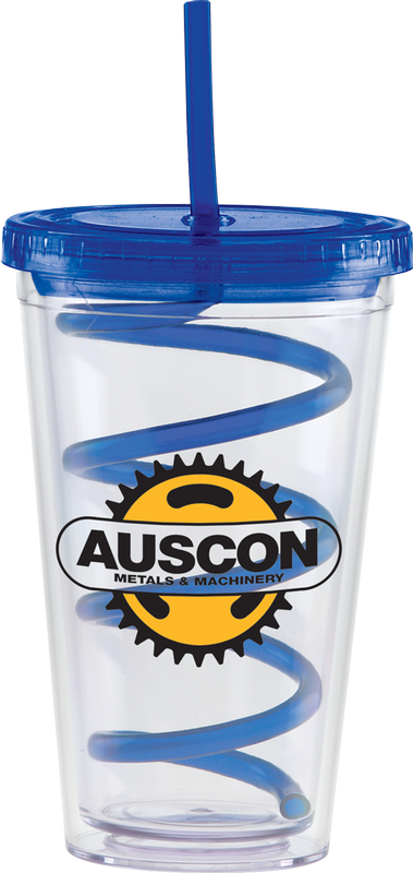 Carnival Cups Colored Curly Straw, Color Lid 26