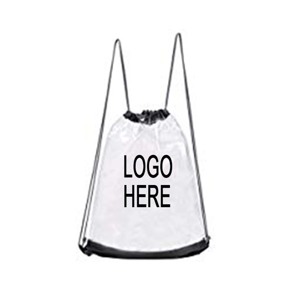 Promotional Clear Plastic Drawstring Bag 6