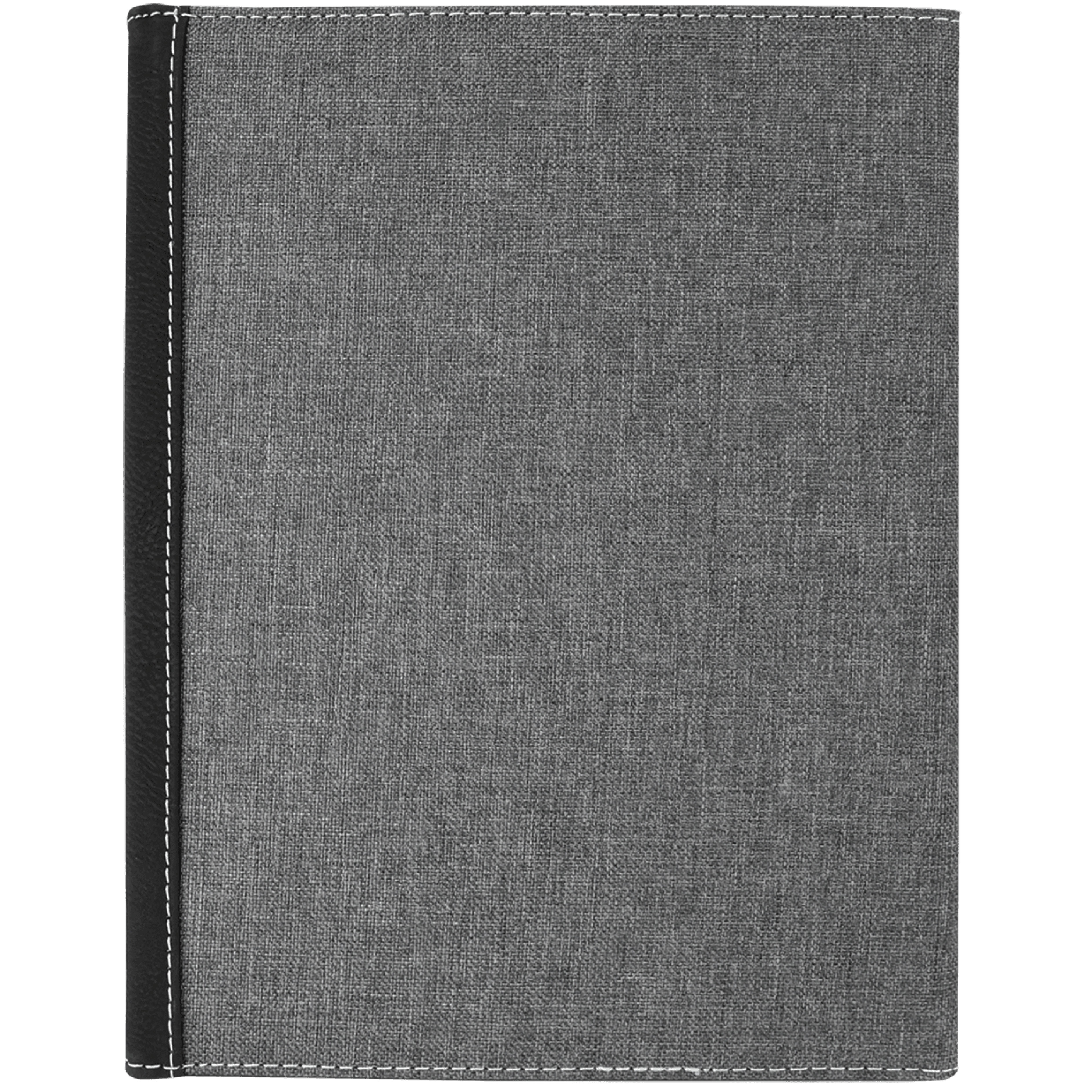 7" x 9" Black & Silver Leatherette & Gray Canvas Portfolio 7