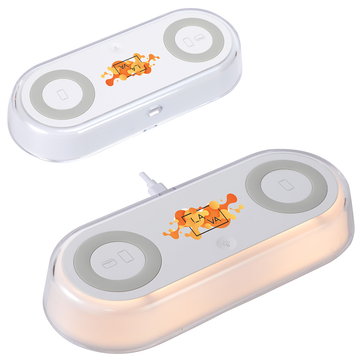 Twin Deck 2-in-1 Wireless Charger with Ambient Light 5