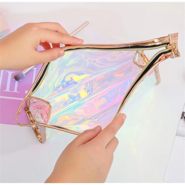 Laser Transparent Makeup Holographic cosmetic bag 8