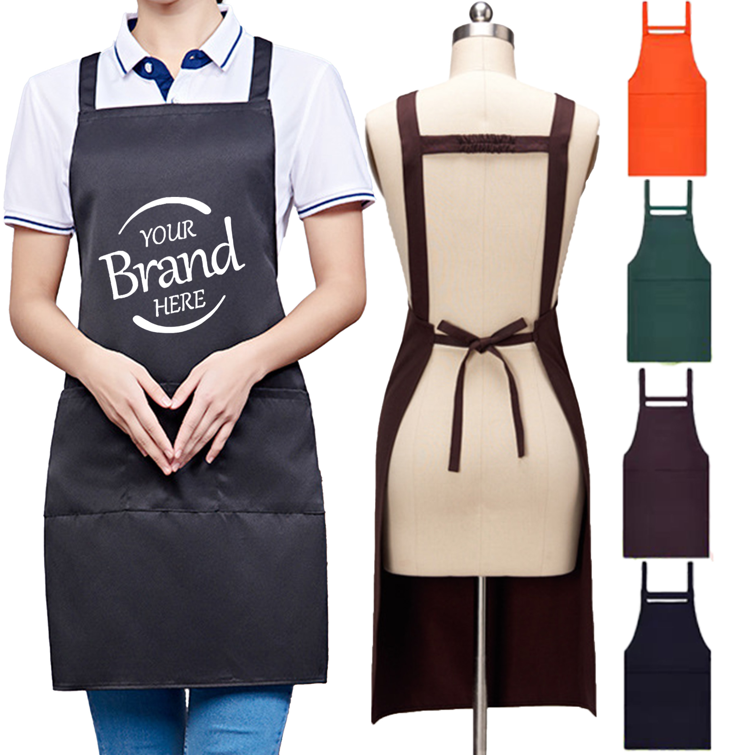 Adjustable Kitchen Apron w/2 Pockets 2
