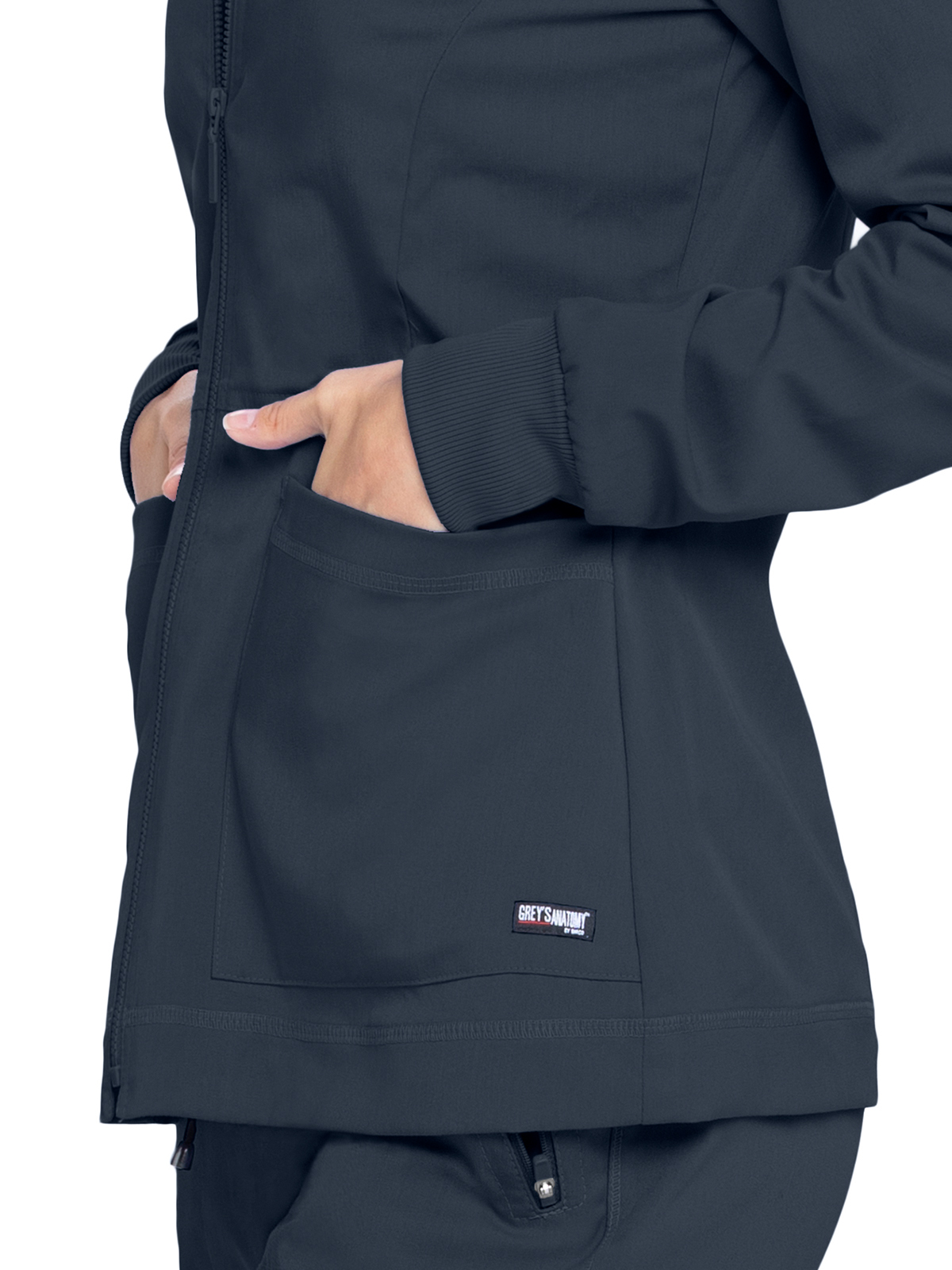 Grey's Anatomy Spandex Stretch - Women's Three-Pocket Millie Warm-Up Jacket 11