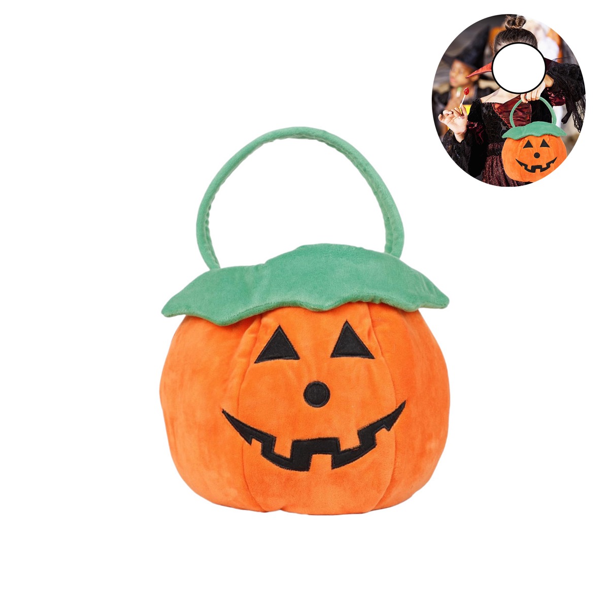 Plush Halloween Pumpkin Bucket 4