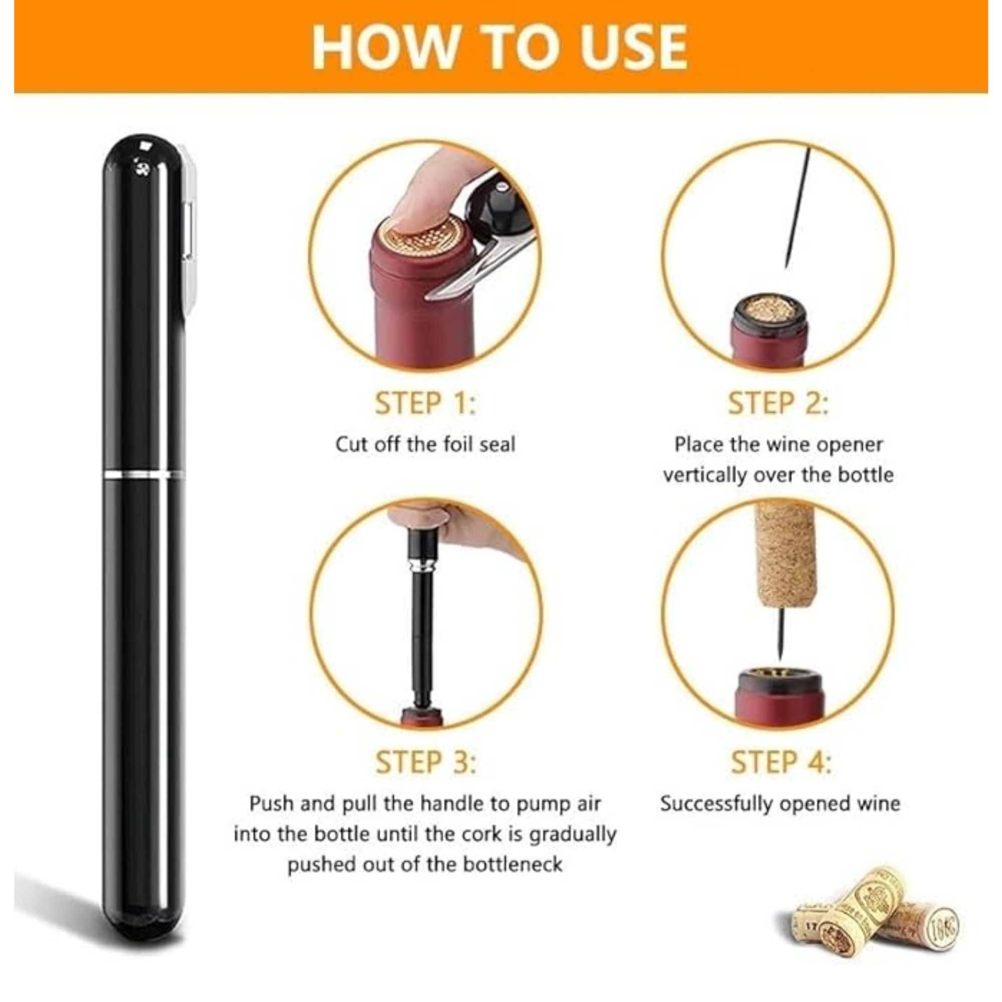 Air Pressure Pump Wine Bottle Opener 3