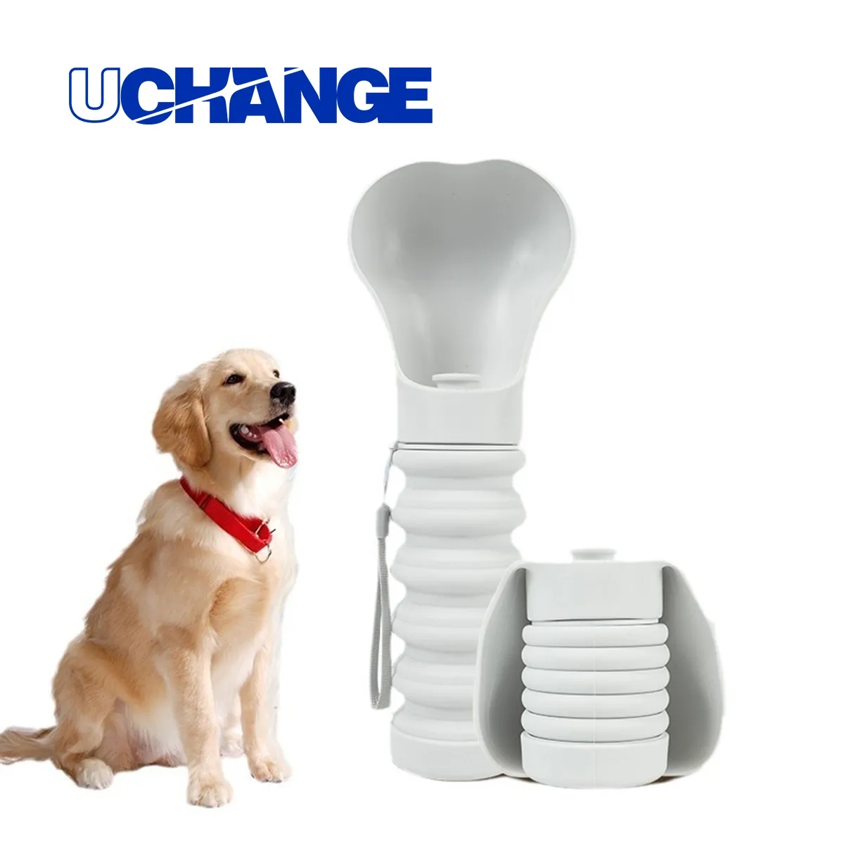 Collapsible Pet Water Bottle With Bowl & Strap 7