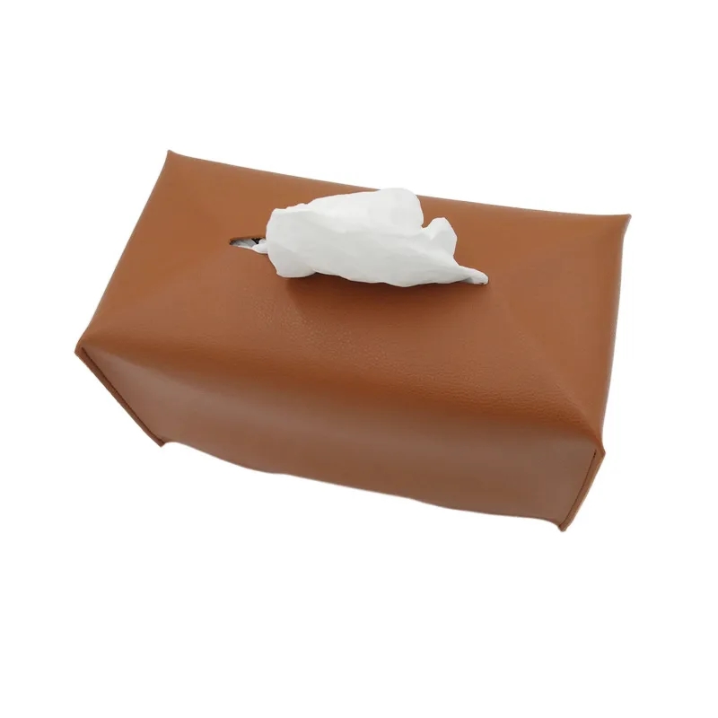 Modern Pu Leather Rectangular Tissue Box Holder 4